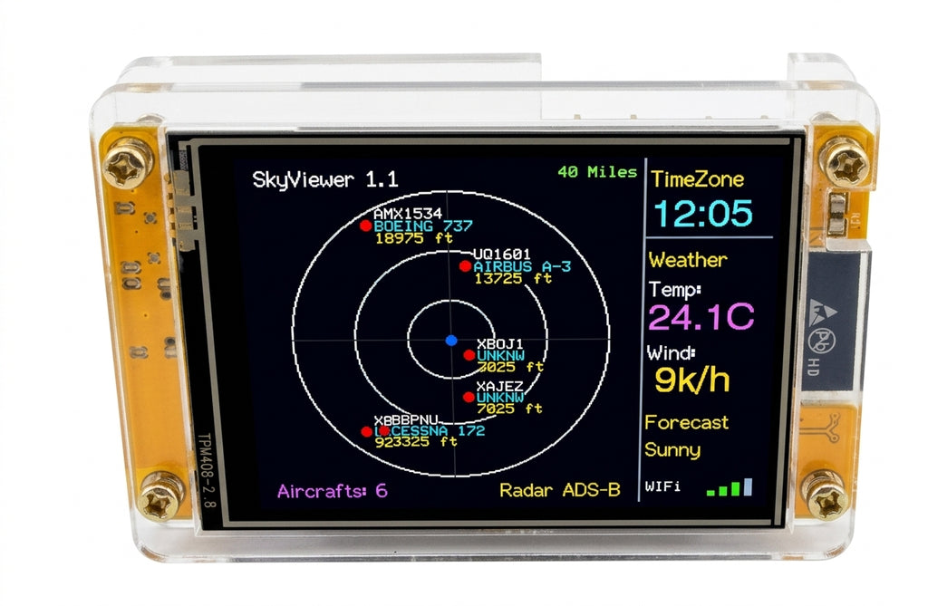 SkyViewer 1.1 — Radar ADS-B y Display del Clima