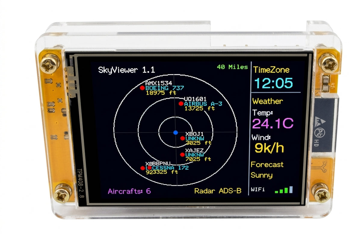 SkyViewer 1.1 — Radar ADS-B y Display del Clima